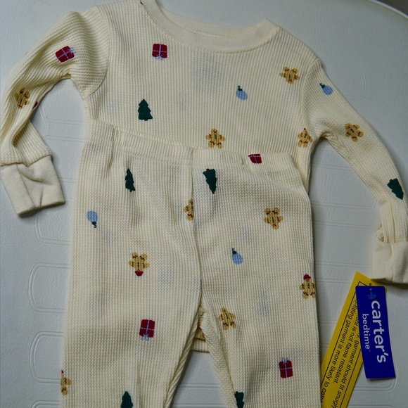 Carter's Other - Carter's Cream Baby Jumpsuit with Bear and Tree Pattern